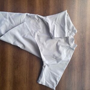 Second Left mock neck workout tee